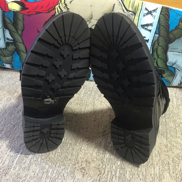 AllSaints Donita Leather Lug-Sole Boots Size 38 - Picture 9 of 14